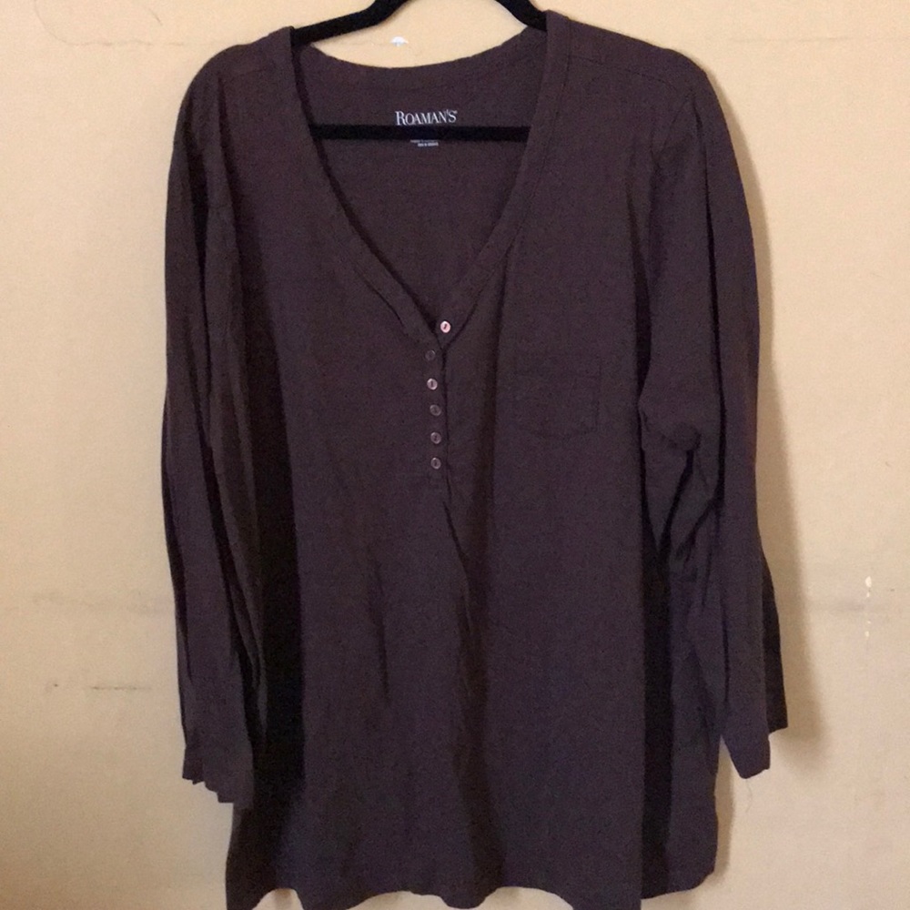 Brown Henley top